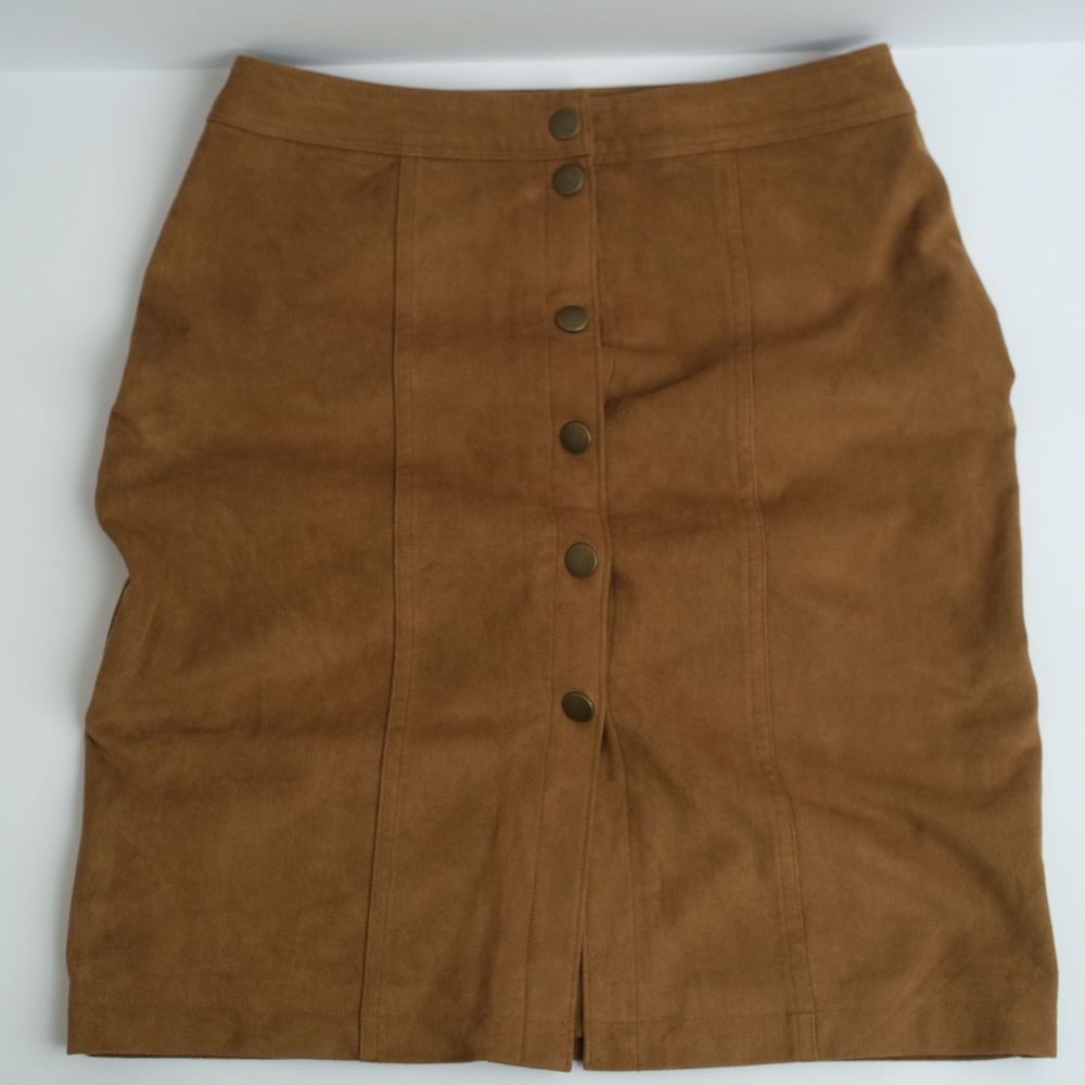 Abercrombie & Fitch Faux Suede Tan Skirt Size 2